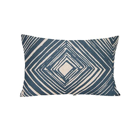 ALMOFADA IKAT EM POLIESTER L30XP45CM COR AZUL