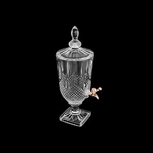 DISPENSER CRISTAL ECOLÓGICO C/TORNEIRA GOLD ROSE DIAMANTE 3l