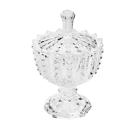 POTICHE C/PÉ DE CRISTAL BOLHAS 9,5x14,5cm
