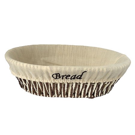CESTA FERRO REVESTIDO TECIDO ALGODÃO 31X24X8CM