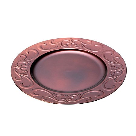 CJ 6 SOUSPLATS DE PLÁSTICO GARDEN TERRACOTA 33cm