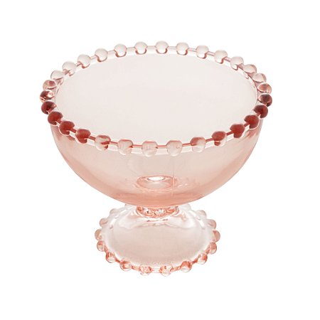 CJ 6 TAÇAS CRISTAL P/SOBREMESA PEARL ROSA 11x9cm
