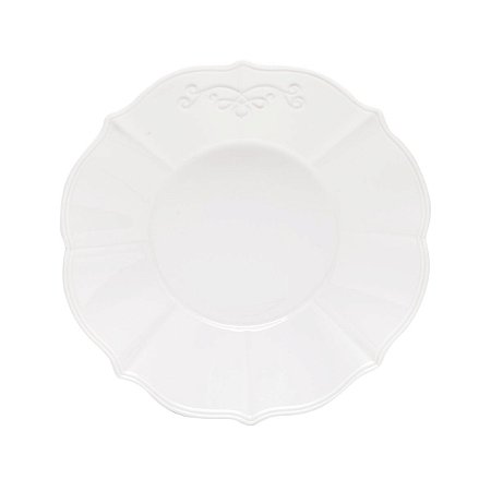 CJ 6 PRATOS FUNDOS DE PORCELANA SUPER WHITE GENEBRA 21cm
