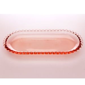 TRAVESSA CRISTAL OVAL PEARL ROSA 30x15x2cm