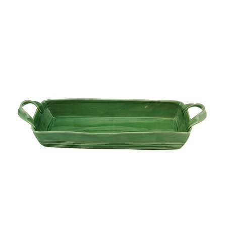 TRAVESSA CERÂMICA RETANGULAR OCEAN VERDE 43x15cm