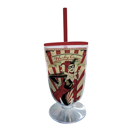 TACA ACRILICA DCO HARLEY QUINN FD LISTRAS