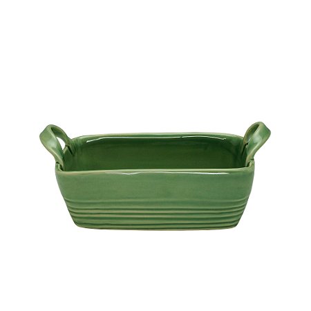 TRAVESSA CERÂMICA RETANGULAR OCEAN VERDE 18x10cm