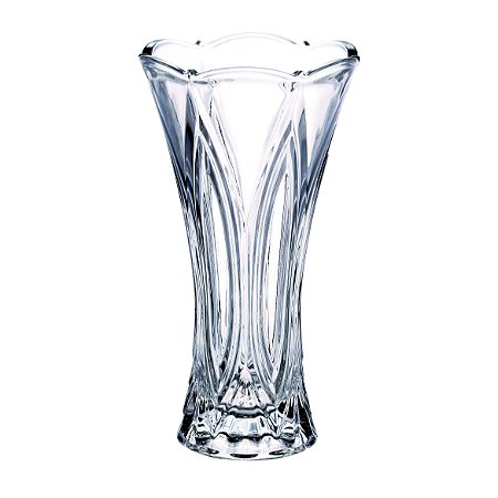 VASO FLORERO ACINTURADO EM CRISTAL ECOLOGICO D13XA24CM