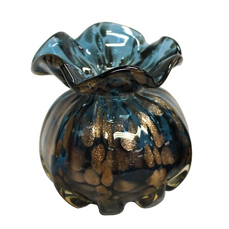 TROUXINHA GOLDEN VIDRO 11X11X14CM COR COR AMBAR