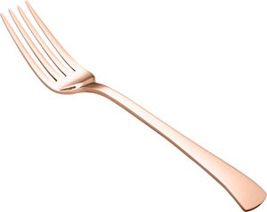 CJ 12 GARFOS DE AÇO INOX P/MESA PVD ROSÉ GOLD BERNA