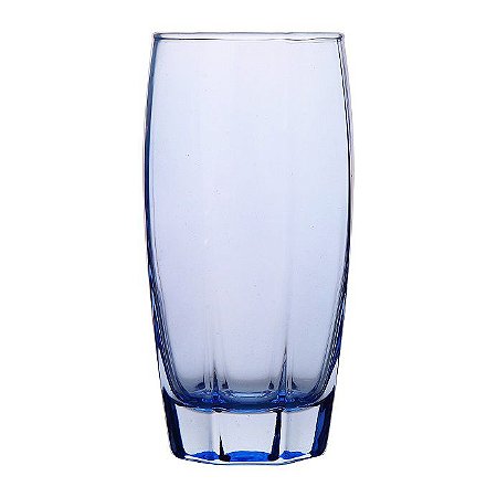 JG DE 6 COPOS ALTOS DUNCAN EM VIDRO 400ML A14CM COR AZUL