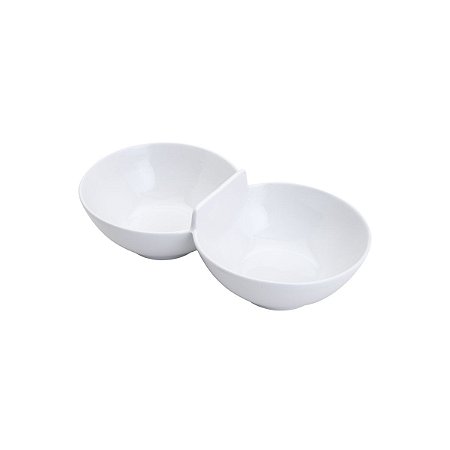 PETISQUEIRA 2 DIVISÓRIAS PORCELANA TOLEDO BRANCA 25x13x8