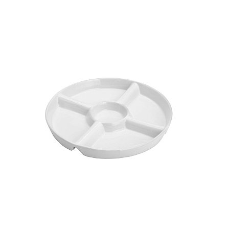 PETISQUEIRA C/5 DIVISÓRIAS DE PORCELANA PARIS BRANCA 22,5x3