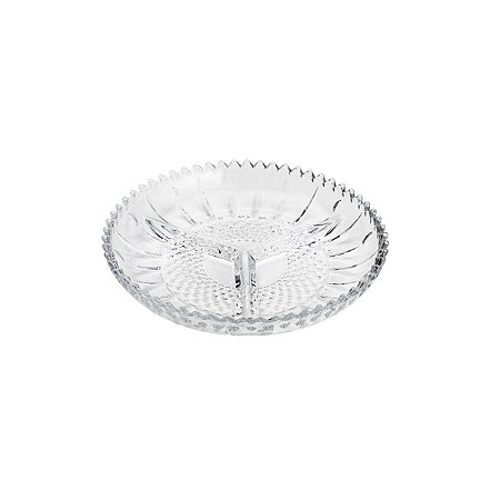 PETISQUEIRA C/3 DIVISÓRIAS DE CRISTAL GLORY 22,3x3,7cm