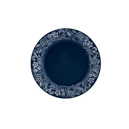 SOUSPLAT PATINADO DE PLÁSTICO GARDEN AZUL 33cm