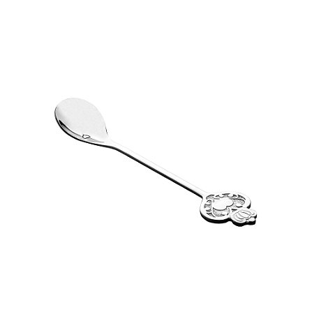 CJ 4 COLHERES AÇO INOX P/CHÁ KEY PRATEADO