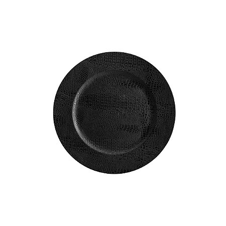 SOUSPLAT DE PLÁSTICO COURO PRETO 33cm
