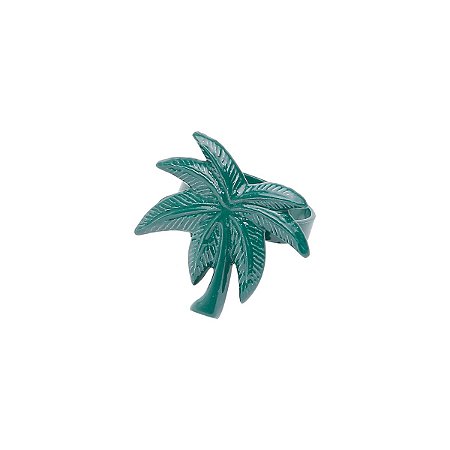 CJ 4 ANÉIS P/GUARDANAPO DE ALUMÍNIO COQUEIRO VERDE 4x5,5cm