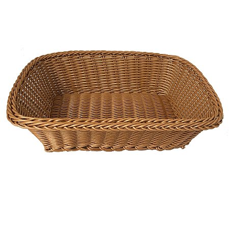 CESTA RETANGULAR EM POLIPROPILENO L30XP23XA9CM COR MARROM