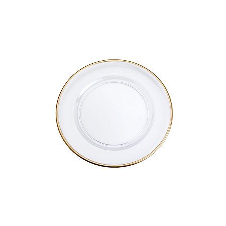 SOUSPLAT DE PLÁSTICO ROYAL C/FILETE DOURADO 33cm