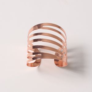 CJ 4 ANÉIS P/GUARDANAPO DE AÇO CURVES COBRE 4cm