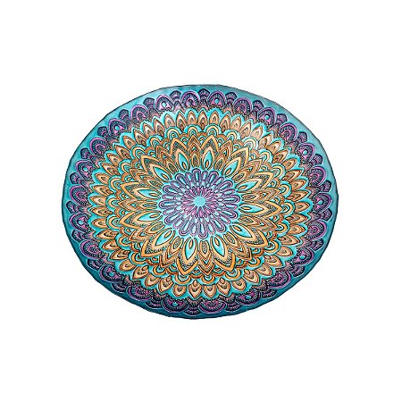 CENTRO DE MESA DE VIDRO PAVO REAL 41x8cm