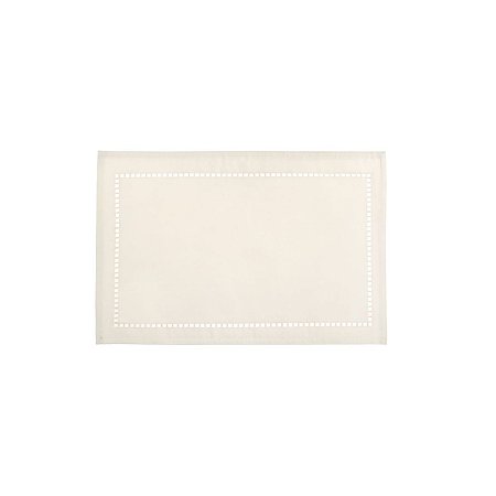 LUGAR AMERICANO DE POLIÉSTER E LINHO LÉVIS OFF WHITE 45x30cm