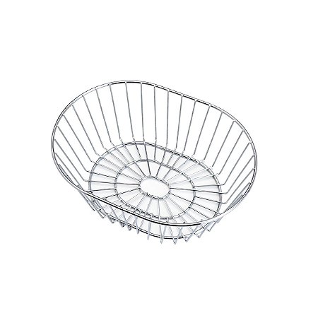 CESTA DE FERRO CROMADO 25,3x18x9cm