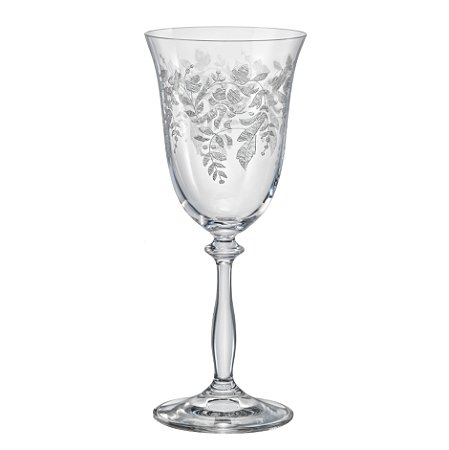 JG 6 TACAS AGUA ANGELA EM CRISTAL ECOLOGICO 350ML 22CM