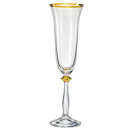 JG 6 TACAS CHAMPANHE ANGELA CRISTAL ECOLOGICO 190ML 24,5CM