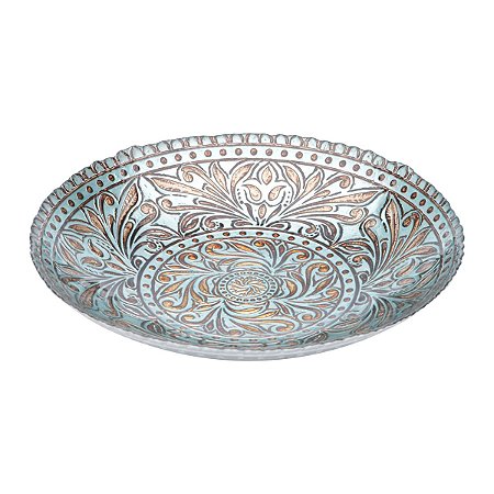 CENTRO DE MESA DE VIDRO TYREL 40x7,5cm