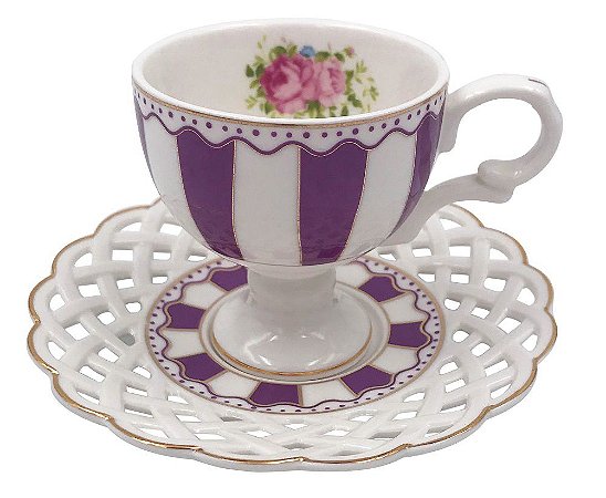 JG 12 PECAS MON PETIT PARA CAFE EM PORCELANA 80ML