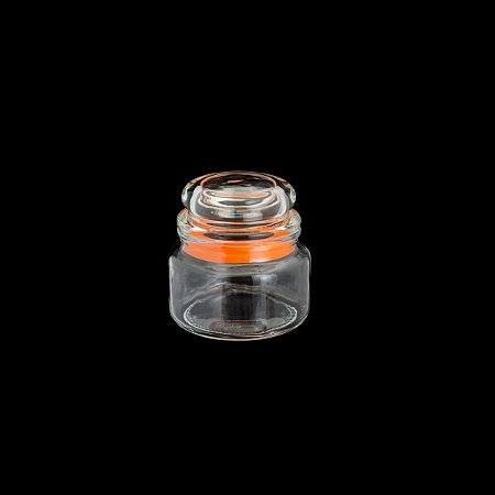 POTE HERMÉTICO DE VIDRO TRANSPARENTE E SILICONE 350ml