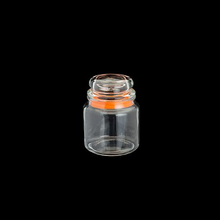 POTE HERMÉTICO DE VIDRO TRANSPARENTE E SILICONE 520ml