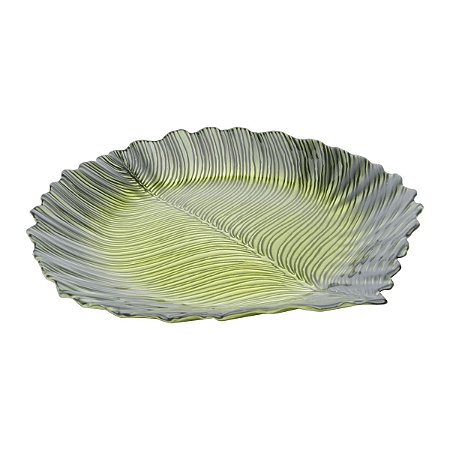 CENTRO DE MESA DE VIDRO FOLHA 40x4cm