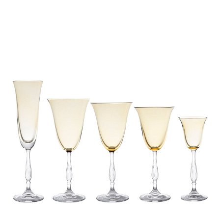 CJ 30 TAÇAS DE CRISTAL ECOLÓGICO ANTIK/FREGATA ÂMBAR