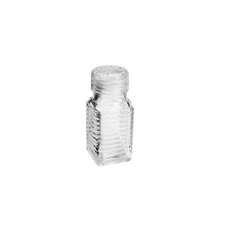 POTE P/ TEMPEROS DE VIDRO TRANSPARENTE C/TAMPA BRANCA 80ml