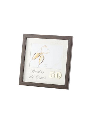 PORTA RETRATO DE PLÁSTICO BODAS DE OURO 13x18cm