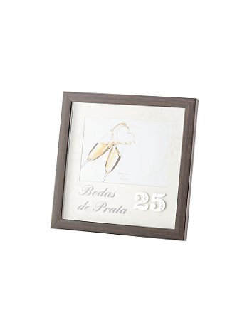 PORTA RETRATO DE PLÁSTICO BODAS DE PRATA 13x18cm