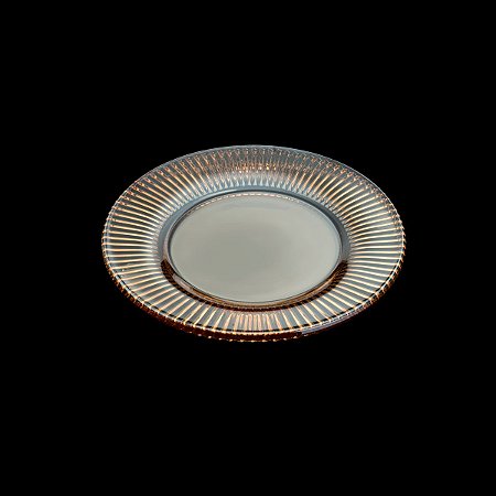 SOUSPLAT DE CRISTAL ÂMBAR RENAISSANCE 31,5cm