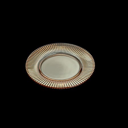 PRATO RASO DE CRISTAL ÂMBAR RENAISSANCE 26,5cm