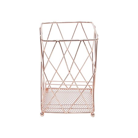 SUPORTE P/TALHERES DE FERRO CROMADO ROSÉ 10x15cm