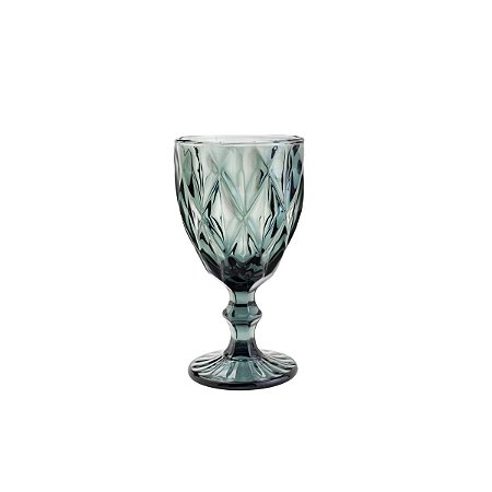 CJ 6 TAÇAS P/ÁGUA DE VIDRO DIAMOND CINZA 325ml