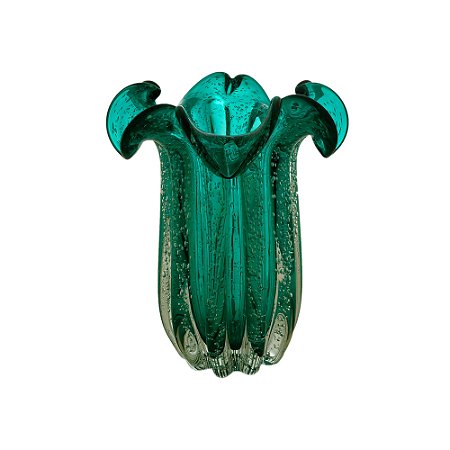 VASO DE VIDRO FLAT ITALY TIFFANY 19x24cm