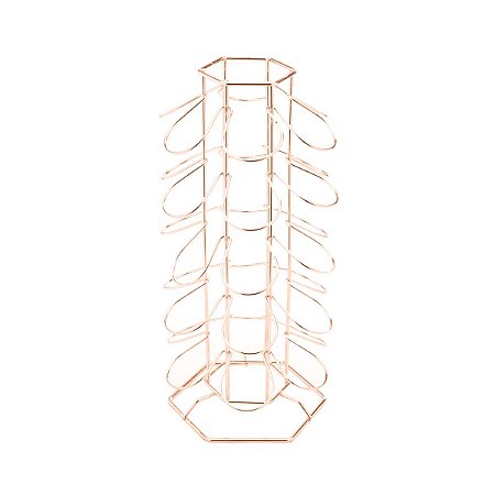 SUPORTE 30 CÁPSULAS CAFÉ DOLCE GUSTO CROMADO ROSÉ 16x14x36