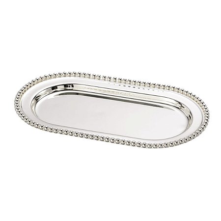 BANDEJA DE ZAMAC NIQUELADO BALLS 23x13x5cm