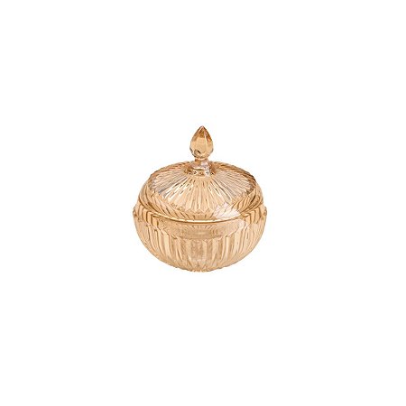 POTICHE DE CRISTAL ÂMBAR ELISABETH 10,5x12,5cm