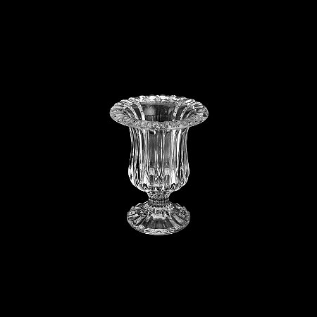 VASO C/PÉ DE VIDRO RENAISSANCE 14,5x11,5cm
