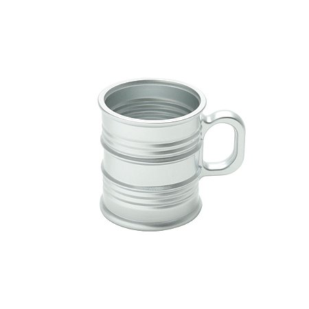 CJ 6 CANECAS DE VIDRO VINTAGE PRATEADO 245ml