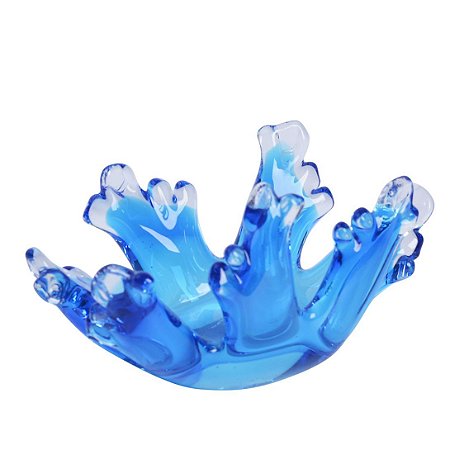 CORAL DEEP SEA EM VIDRO L17,5XP9X10,5CM COR AZUL